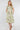 Green Swirl Print Linen-Blend Frilled Hem Midi Dress