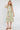Green Swirl Print Linen-Blend Frilled Hem Midi Dress