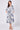 Navy Sketch Floral Half Sleeve Midi Shirt Dress
