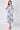 Navy Sketch Floral Half Sleeve Midi Shirt Dress