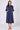 Navy Polka Dot Half Sleeve Midi Shirt Dress