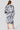 Love Sunshine Grey Tiger Stripe Print V Neck Satin Curve Shift Dress Curve LS-2333