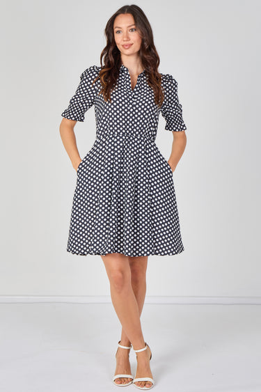 Black White Polka Dot Tea Dress