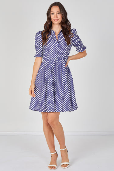 Bluebell Polka Dot Tea Dress