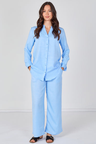 Sky Blue Shirt and Trouser Co-Ord Set