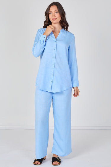 Sky Blue Shirt and Trouser Co-Ord Set