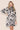 Love Sunshine Mono Floral Print Satin Shirred Waist High Neck Shift Mini Dress Brunch Dress Casual Dress Everyday Dress Garden Party Dress Long Sleeve Dress LS-9143L Wedding Guest Dress Workwear Dress