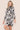 Love Sunshine Mono Floral Print Satin Shirred Waist High Neck Shift Mini Dress Brunch Dress Casual Dress Everyday Dress Garden Party Dress Long Sleeve Dress LS-9143L Wedding Guest Dress Workwear Dress