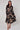 Black Mocha Statement Floral Midi Shirt Dress