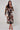 Rust and Earth Abstract Flow Print Midi Shirt Dress