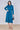 Peacock Blue Plain Belted Midi Shirt Dress