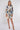 Blue Marbel Print Mini Shirt Dress