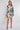 Blue Marbel Print Mini Shirt Dress