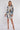 Blue Marbel Print Mini Shirt Dress