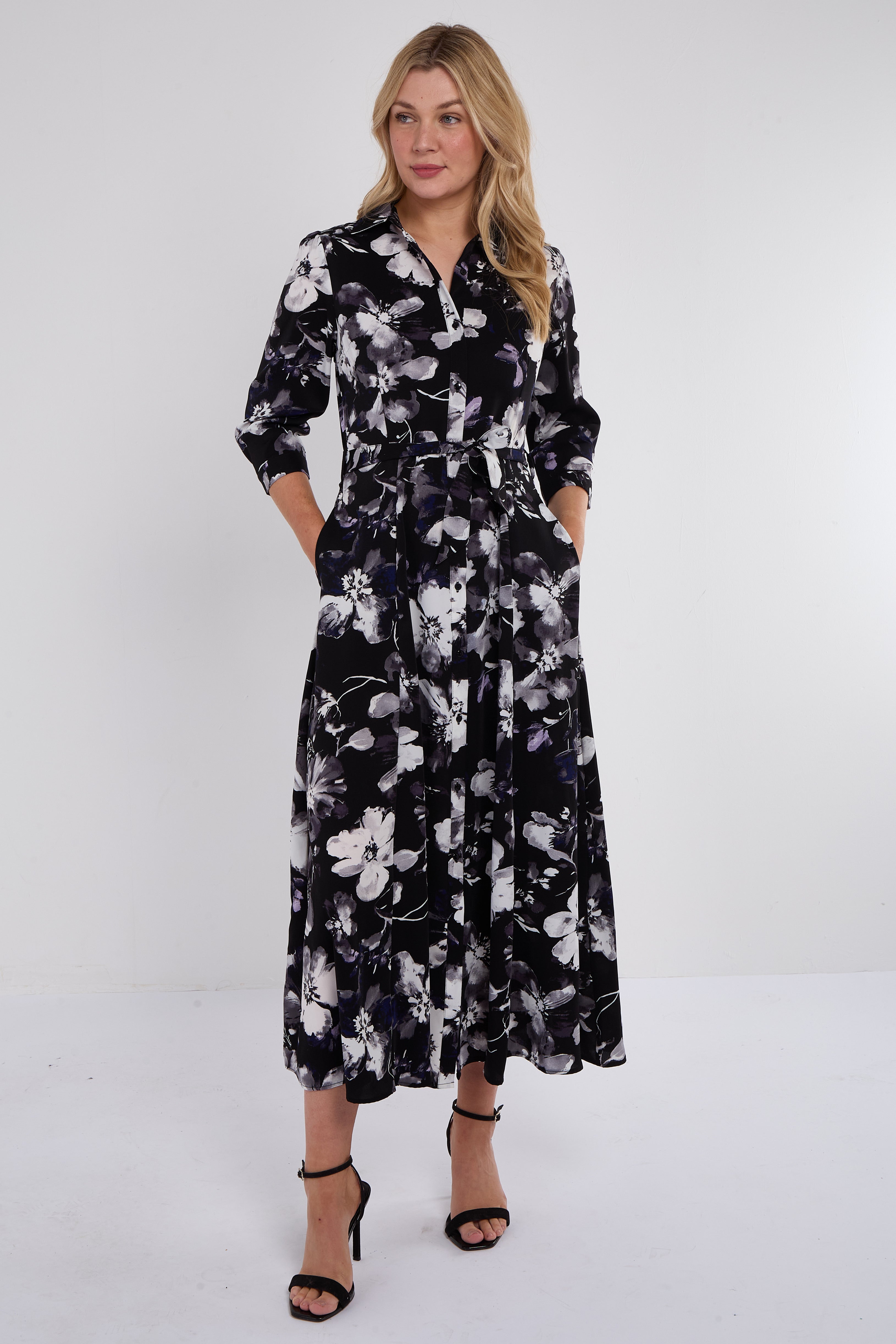 Twilight Bloom Midi Dress