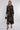 Black and Gold Vintage Rose Print Maxi Shirt Dress