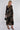 Black and Gold Vintage Rose Print Maxi Shirt Dress