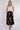 Black Brushstroke Print Midi Skirt