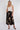 Black Brushstroke Print Midi Skirt
