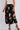 Black Brushstroke Print Midi Skirt