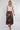 Mixed Leopard Print Satin Pleated Maxi Skirt