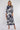Navy Abstract Leaf Print Maxi Shirt Dress
