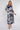 Navy Abstract Leaf Print Maxi Shirt Dress