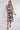 Navy Abstract Print Short Sleeve Midi Dress