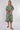 Green Abstract Floral Print Short Sleeve Midi Dress