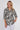 Black Palm Leaf Print Long Sleeve Shirt