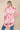 Love Sunshine Pink Geo Print Bubble Satin Shirt LS-5002