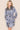 Love Sunshine Navy Damask Print Belted Satin Mini Shirt Dress Brunch Dress Casual Dress Dress with Pockets Everyday Dress Long Sleeve Dress LS-5026 Workwear Dress