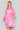 Love Sunshine Fuchsia Geo Print Pleated Silky Midi Dress Casual Dress DB Everyday Dress Garden Party Dress Holiday Dress Long Sleeve Dress LS-2326 Summer Dress Wedding Guest Dress