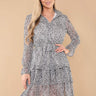 Love Sunshine White Leopard Print Tiered Skirt Mini Dress LS-2306