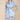 Love Sunshine Blue Pleated Geometric Print Mini Shirt Dress Brunch Dress Casual Dress Dress with Pockets Everyday Dress Long Sleeve Dress LS-5026 Workwear Dress