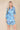 Love Sunshine Blue Pleated Border Print Mini Shirt Dress Brunch Dress Casual Dress Dress with Pockets Everyday Dress Long Sleeve Dress LS-5026 Workwear Dress
