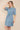 Love Sunshine Blue Floral Patterned Print Short Sleeve Shirt Dress LS-1700