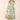Love Sunshine Green Palm Leaf Print Strap Midi Dress CM-158