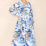 Love Sunshine Blue Allover Print V Neck Maxi Dress DB LS-2255