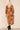 Love Sunshine Vintage Rust Print V Neck Oversized Draped Curve Midi Dress Curve LS-2249