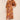 Love Sunshine Vintage Rust Print V Neck Oversized Draped Curve Midi Dress Curve LS-2249