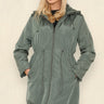 Love Sunshine Khaki Reversible Faux Fur Rain Coat with Hood LS-6033