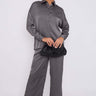 Love Sunshine Grey Brushed Satin Shirt LS-2268