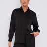 Love Sunshine Black Brushed Satin Shirt LS-2268