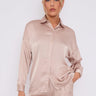 Love Sunshine Champagne Brushed Satin Shirt LS-2268