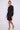 Love Sunshine Black Belted Layer Satin Mini Shirt Dress Brunch Dress Casual Dress Dress with Pockets Everyday Dress Long Sleeve Dress LS-5026 Workwear Dress