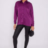 Love Sunshine Purple Brushed Satin Shirt LS-2268