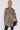 Love Sunshine Black and Beige Paisley Print Satin Long Shirt LS-5002