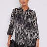 Love Sunshine Black Tie Dye Print Satin Oversized Shirt LS-5003