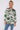 Love Sunshine Green Tie Dye Stripe Print Satin Oversized Shirt LS-5003